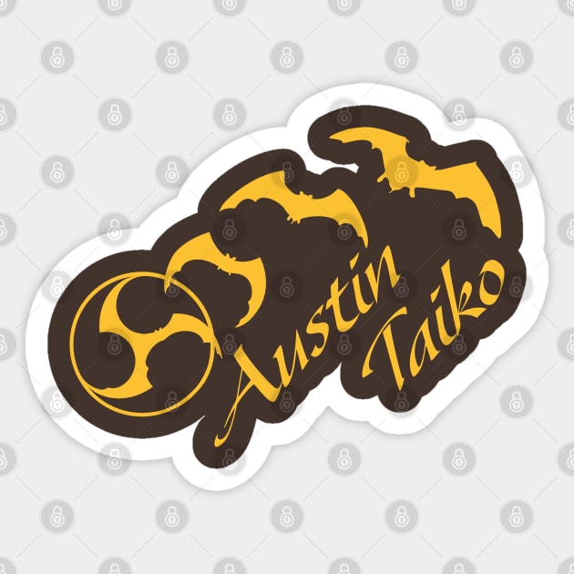 AT Bat Mitsudomoe gold Sticker by Austin Taiko